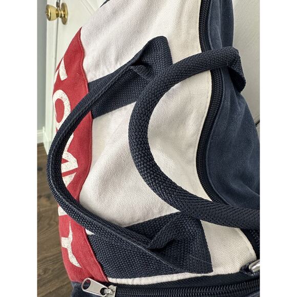 Vintage Tommy Hilfiger Travel Gym Duffle Shoulder Bag Spellout Logo 90s Small - Picture 6 of 16